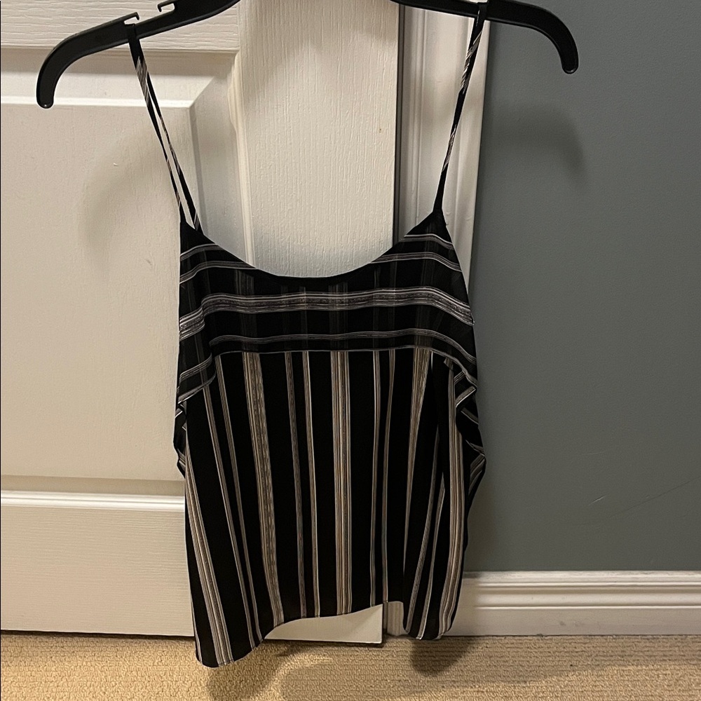 BCBGeneration Black and White Striped Camisole